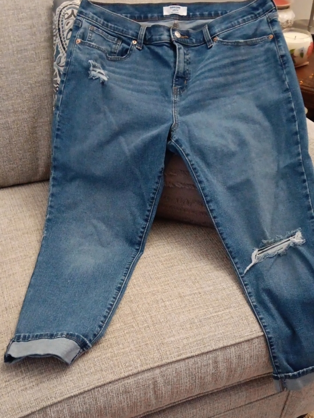 Denizen from Levi's Medium Wash Distressed Boyfriend Jeans Size 12